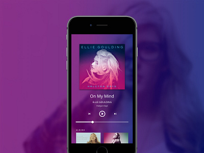 Music Player ellie goulding iphone music on my mind player streaming ui