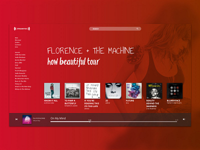 Desktop Music Player albums desktop ellie goulding florence library music player playlist streaming the machines tour ui