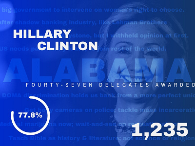 Alabama Clinton Primary Card 2016 delegates democrat election hillary clinton presidential campaign primary