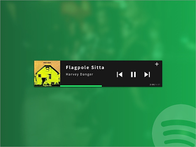 Spotify Mini Player add to music desktop flagpole sitta harvey danger music next pause playback previous song spotify streaming timer