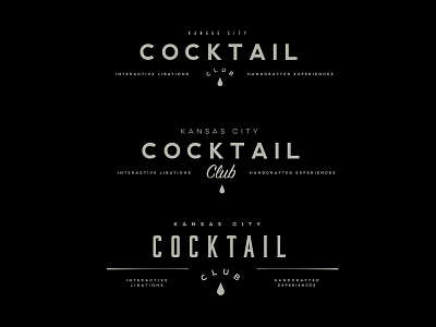 Logo Exploration alcohol branding club cocktail design drop kansas city liquor logo mark