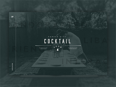 Cocktail Club Homepage alcohol bar branding drinks group kansas city liquor meeting monthly video background website