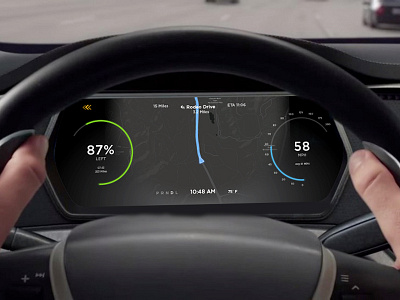 Electric car battery dashboard gauge