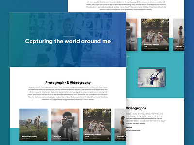 Benson Captures - Portfolio Page about page details full stack designer photography portfolio