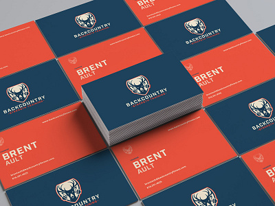 Back Country Business Cards bold colors branding identity stationary