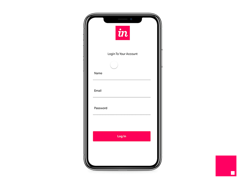 Invision Studio Keyboard Interaction active state authentication focused state for validation hover state login sign up