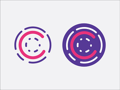 Branding Exploration bright circles concentric logo