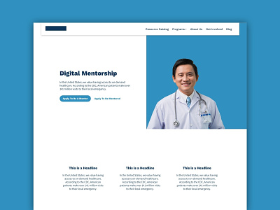 Client Website - Services blog features freelance landing page marketing site medical non profit redesign website
