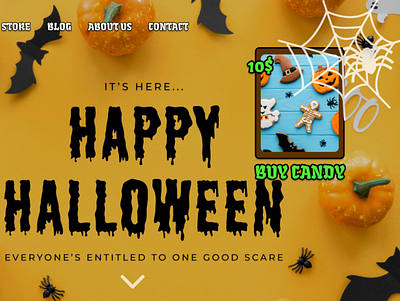 Стилизованный Полноэкранный Лэндинг | Halloween design halloween happy landing maxuiux page layout site store web