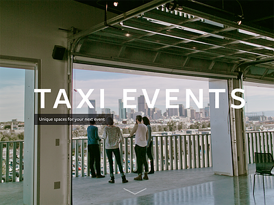 Taxi Events Spaces aten atendesigngroup events modern taxi website white space zeppelin