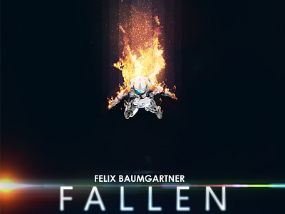 Poster // Fallen baumgartner fallen felix lens flare matte painting poster