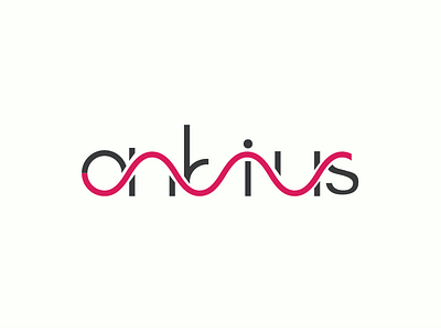 Ontius line logo logotype wave