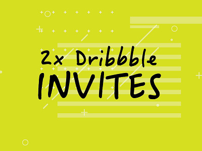 2x Dribbble Invites 2x dribbble giveaway invitation invitations invite invites portfolio