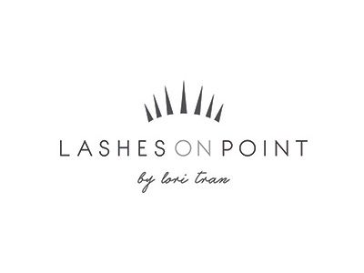 Lashes On Point Logo alberta brand calgary eyelash eyelashextensions identity logo yyc