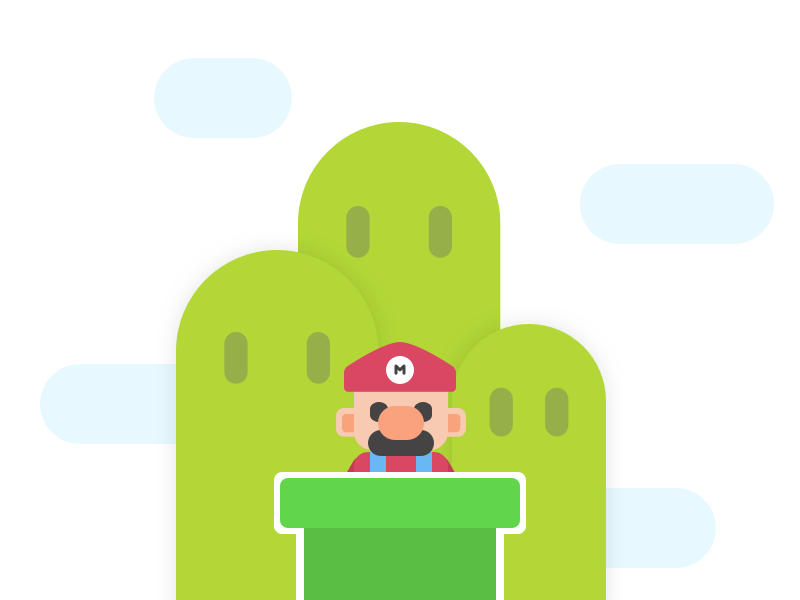 Mario colorful illustration simple game mario
