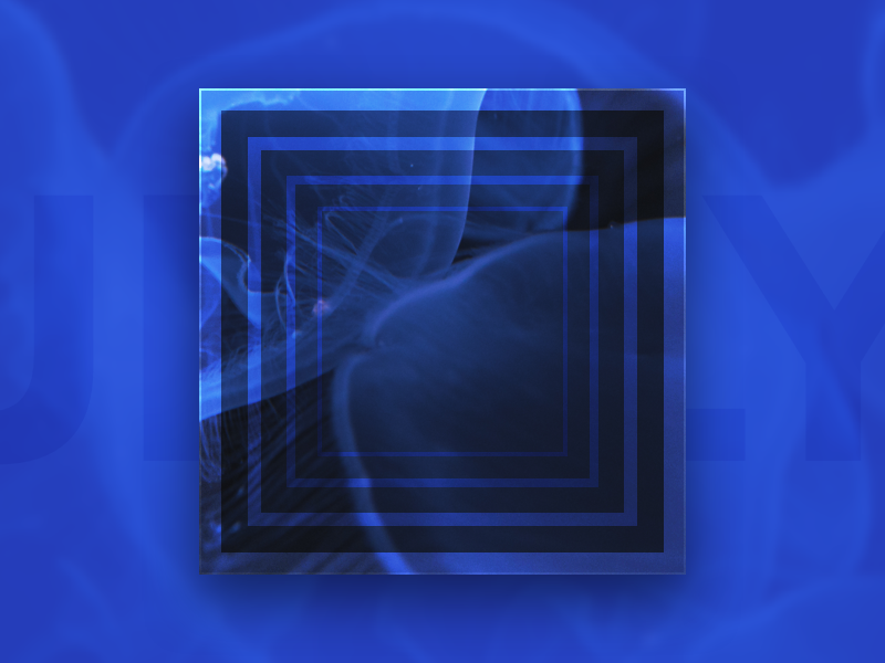 Jellyfish geometric blue jellyfish