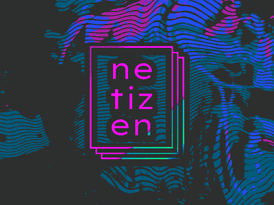 Netizen Playlist Cover branding gradient grunge modern neon psychedelic retro wavy weird