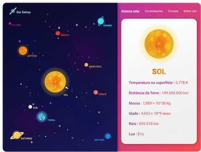 Daily Ui :: 003 - Landing page daily 100 challenge dailylogochallenge dailyui design earth galaxy illustration landing landing design landingpage planet solar solar system stars sun ui ux