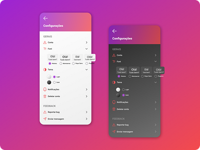 Daily Ui :: 007 - Settings app clean clean ui concept configuration daily 100 challenge daily ui 007 dailyui design gradient illustration interface minimal settings settings page settings ui simple ui ux web design