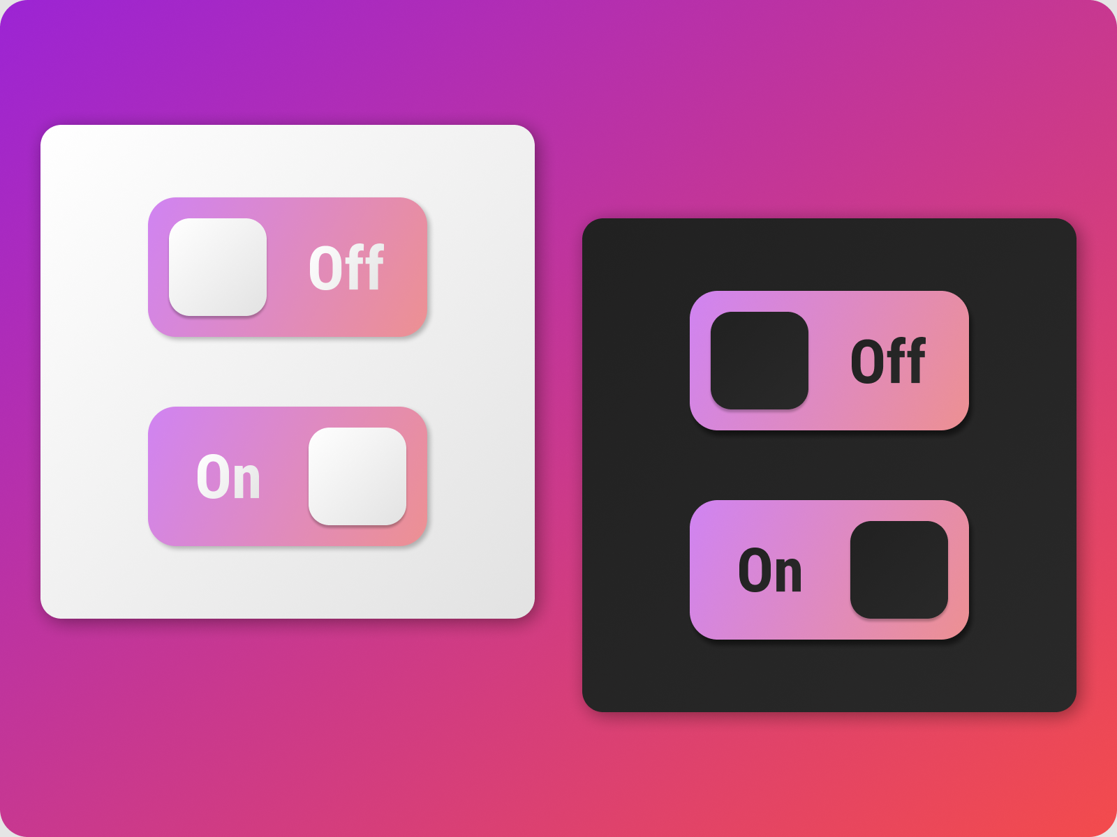 Daily UI :: 015 - On/Off Switch by Wesley Rocha on Dribbble