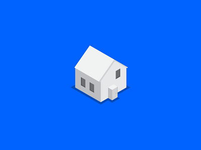Isometric House building dat blue do house icon illustration isometric monochromatic