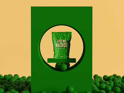 Give Me Nachos 3d modeling 3d package colors graphic design nachos package packing design typeface