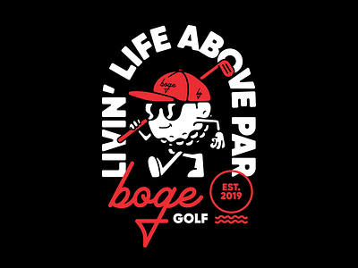 Boge Golf Shirt Design branding and identity custom drawn illustration golf illustration golf logo golf typography