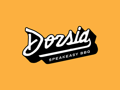 Dorsia – Alternate Logo bbq branding bbq logo dorsia hand drawn logo logo design textured logo