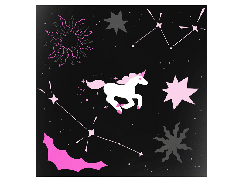 UNICORN THE WISH MESSENGER artwork cut animation gif gif animation illustration unicorn