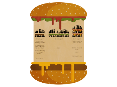 Burger Menu beginnings black burger cheese fast flat food illustration menu salade steak vegan