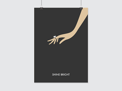 Shine Bright drawing graphic hand illustration poster print vector