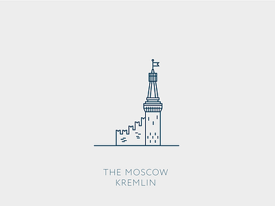 The Moscow Kremlin icon illustration kremlin line moscow pictograms vector