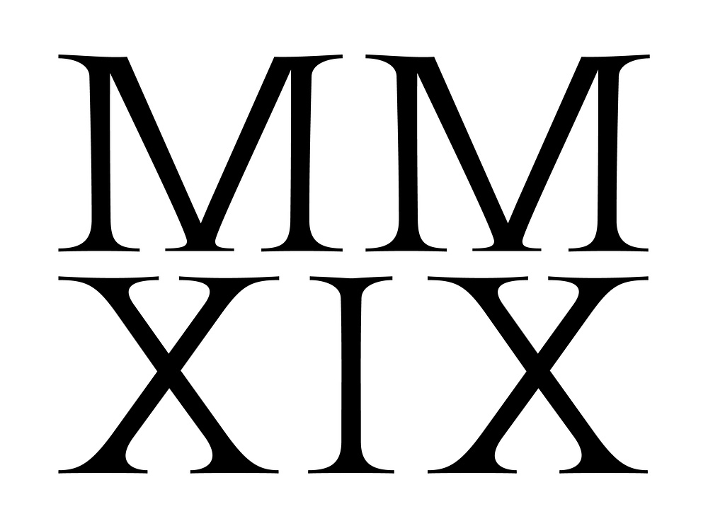 2019 Roman Numerals Tattoo