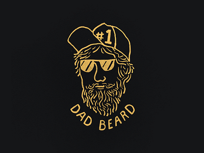 #1 Dad Beard beard dad face illustration line person