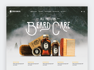 Texas Beard Website beard layout texas beard company web design webdesign website