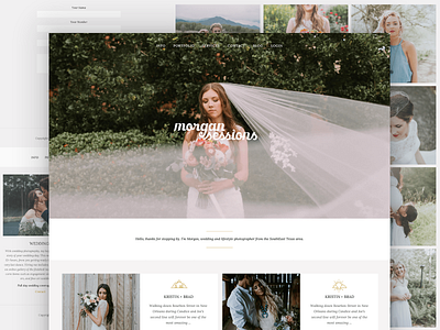 Morgan's Website image site photography site webdesign website