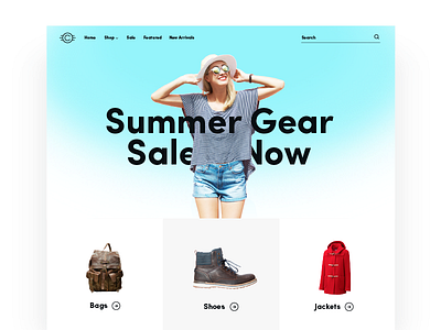 Clear Shop color e commerce layout minimal theme web design website