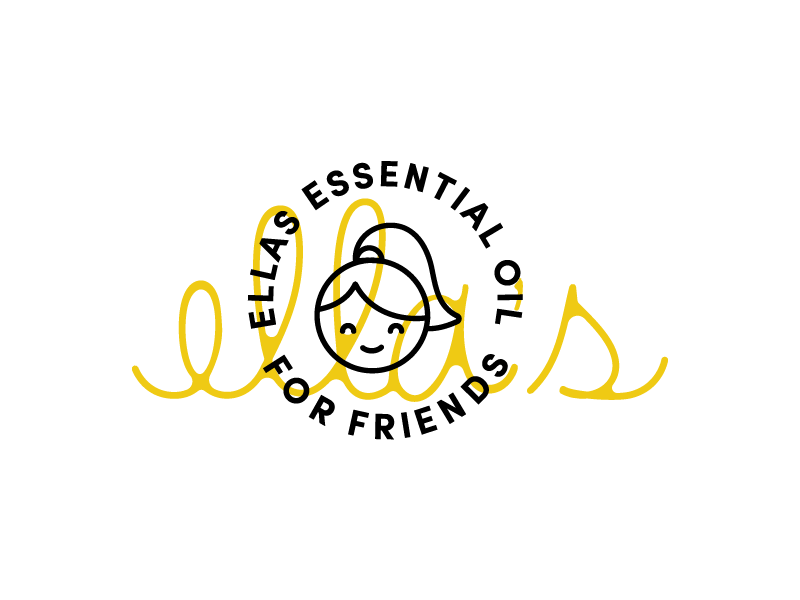 Ellas type letting script identity brand logo