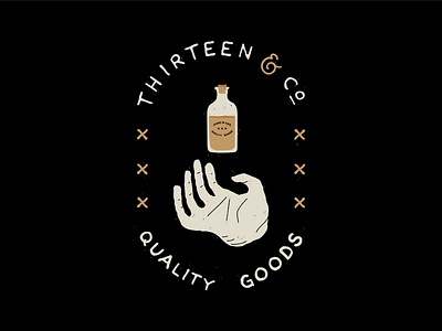13 & Co apothecary brand hand lettering handdrawn illustration type typography