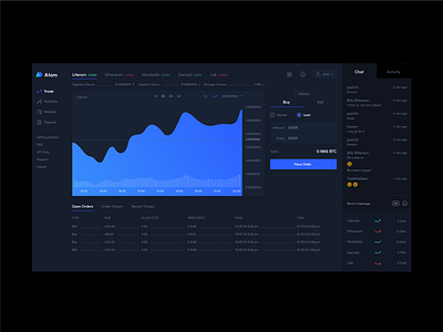 Crypto Exchange app crypto crypto currency crypto trading dark ui exchange ui web app