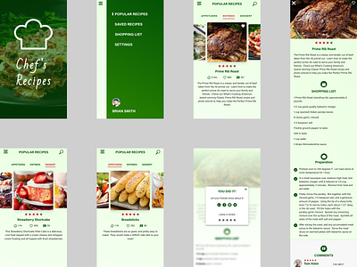 UI App Design - Chef's Recipes design figma ui