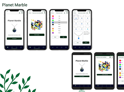 Material and iOS Design - Planet Marble App adobe xd design ui ux web