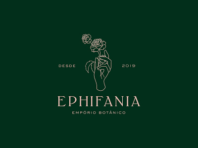 Ephifania botanical delicate linework logo design minimal