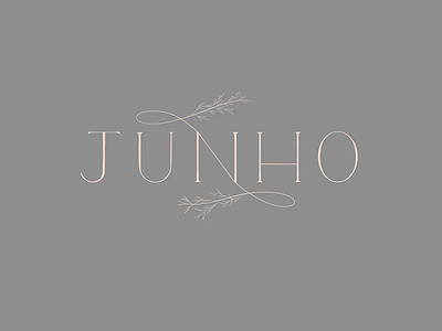 Junho botanical delicate handlettering type typography