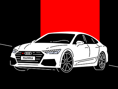 Daily Driver 003 — 2020 Audi S7 Sportback audi car germany illustration luxury sedan vector whip