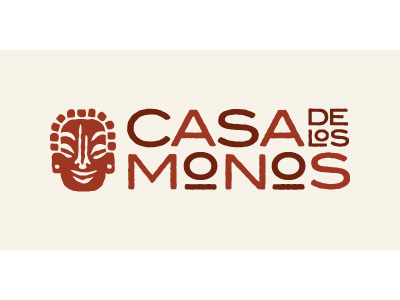 Casa de los Monos Logo ancient aztec beach bed and breakfast hospitality inca juicebox interactive maya mexico puerto vallarta rustic tropical