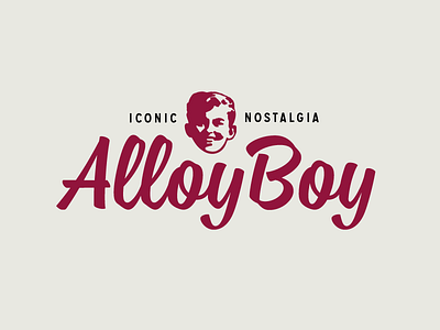 Alloy Boy Logo americana authentic boy lettering logo metal nostalgia vintage