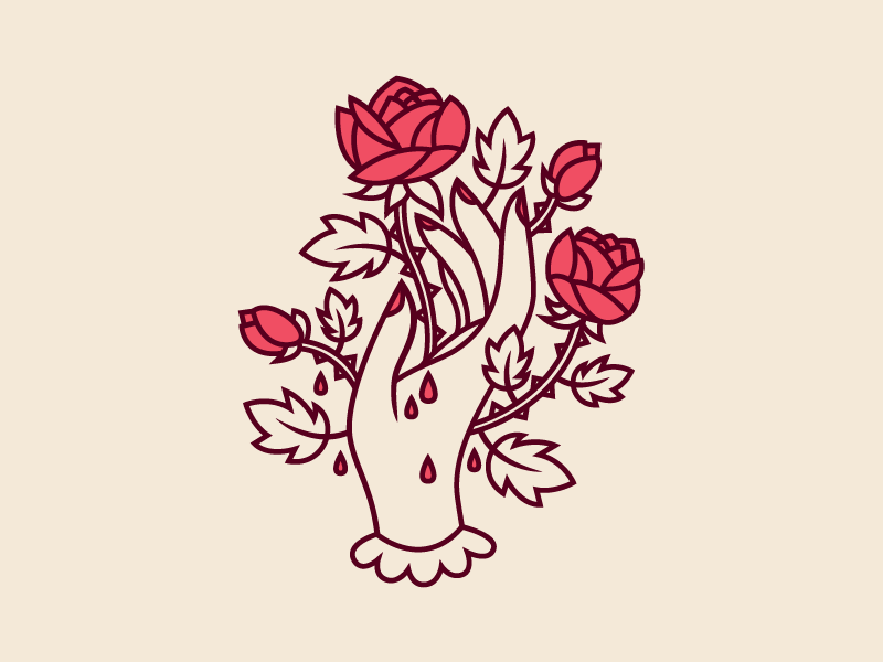 Hand Rose By Kathryn Sutton On Dribbble