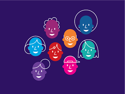 Vector People colorful diversity people vector