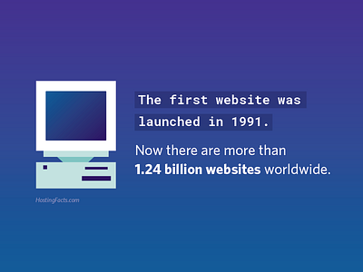 #FunFact computer fact fun gradient infograph old statistic technology website